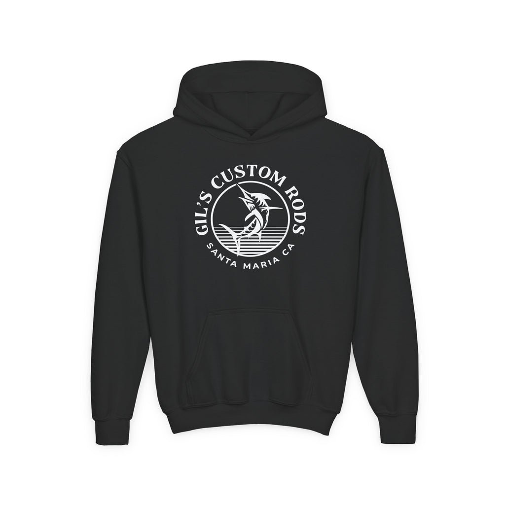Youth Hoodie - "Gil's Custom Rods Santa Maria, CA" Fishing Logo