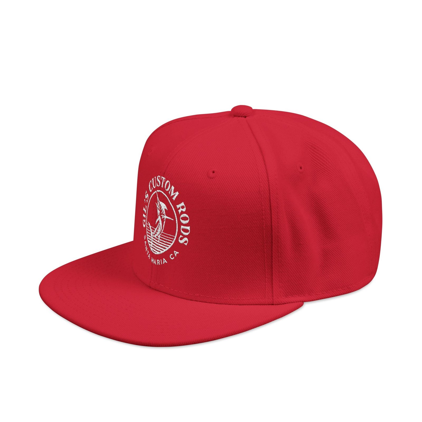 Embroidered Snapback Hat — Distressed Anchor Logo Cap