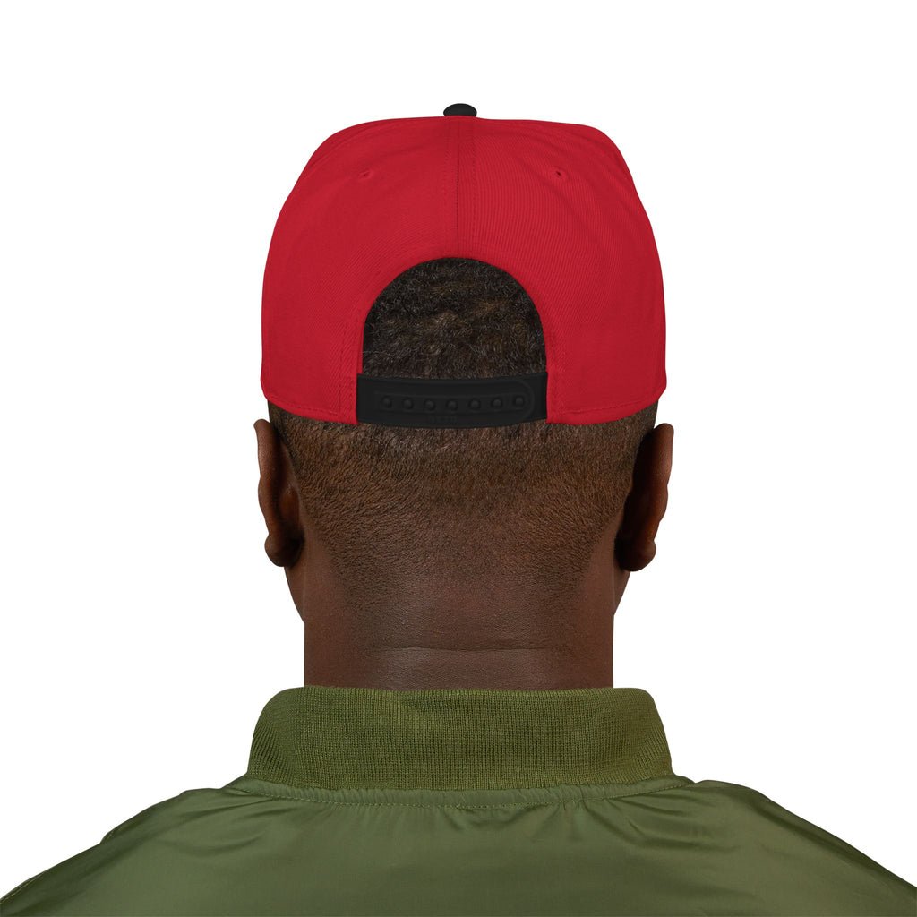 Embroidered Snapback Hat — Distressed Anchor Logo Cap