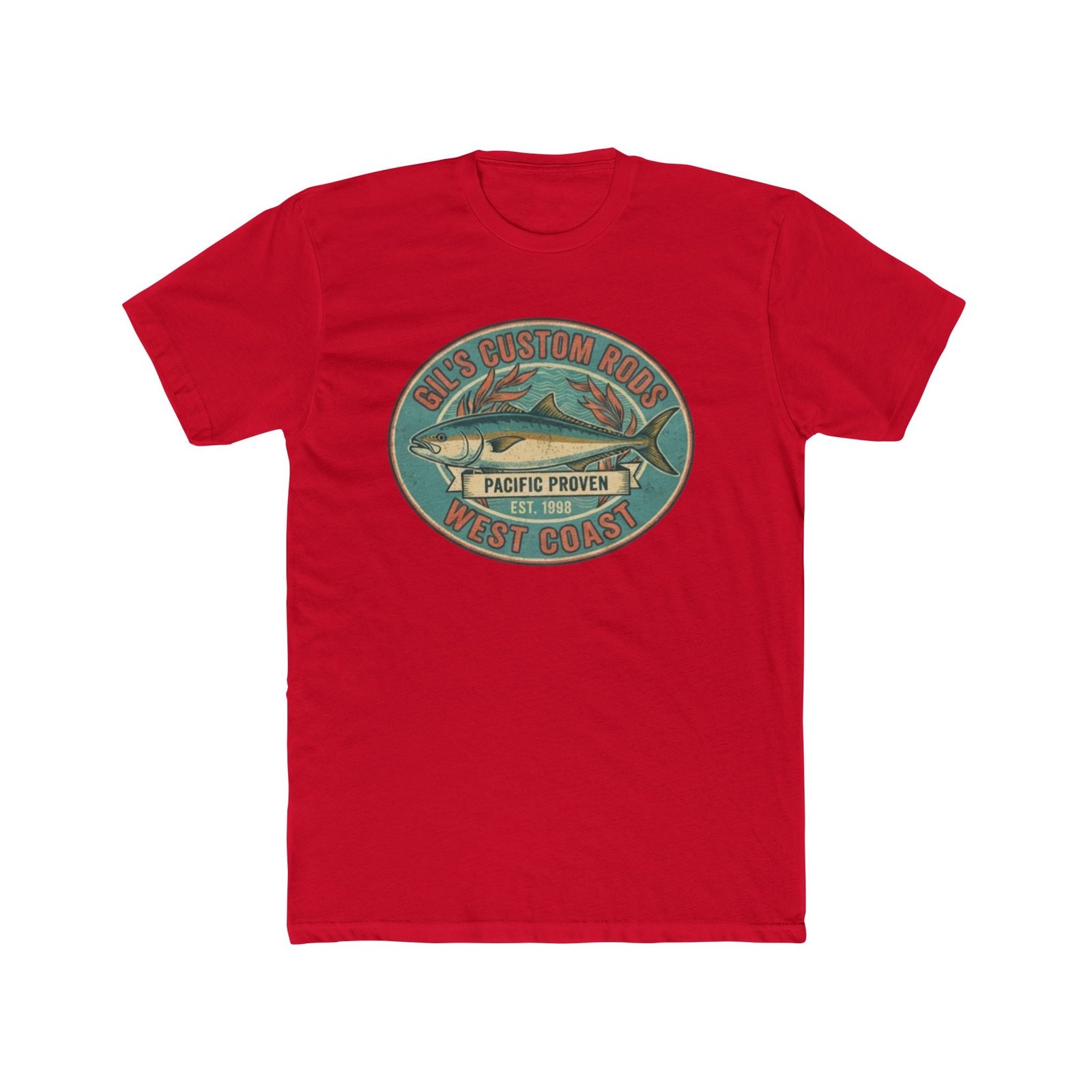 West Coast Fish Vintage Tee — "Pacific Proven" Surf & Fishing Graphic T‑Shirt