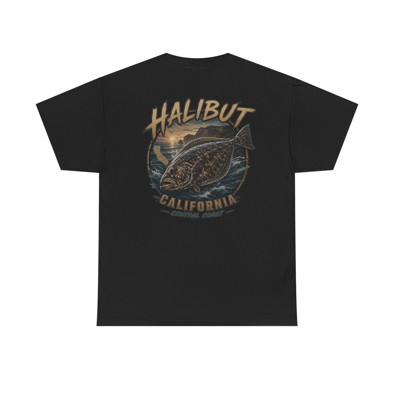 Halibut California Fishing Tee — Vintage Fish Graphic Shirt