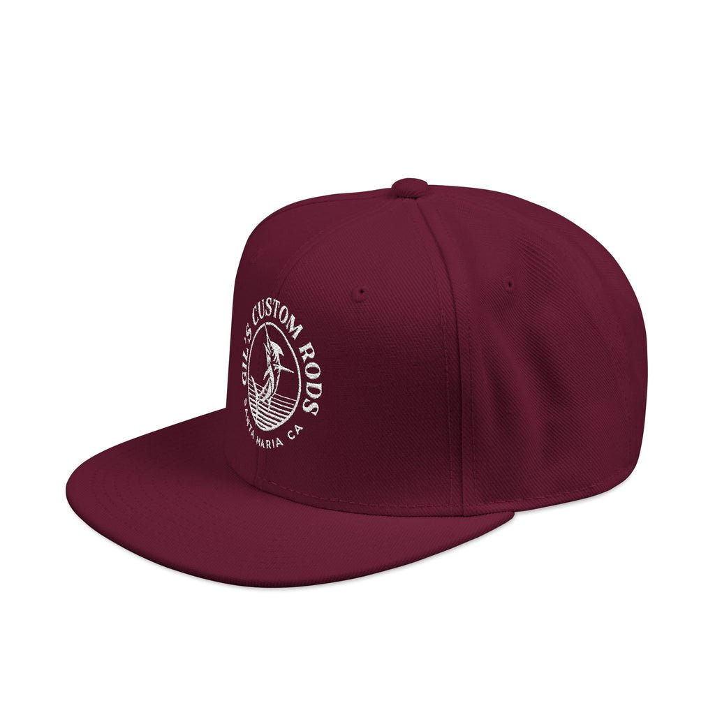 Embroidered Snapback Hat — Distressed Anchor Logo Cap