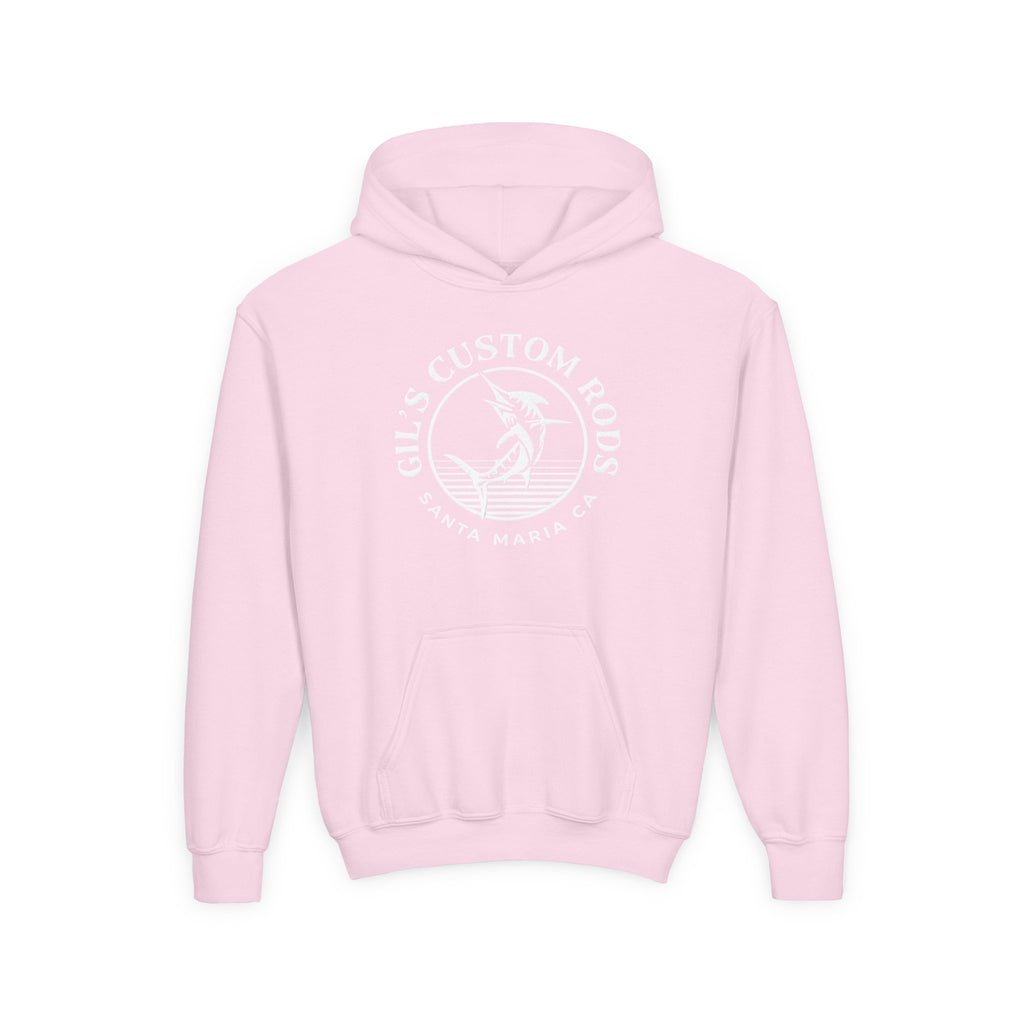 Youth Hoodie - "Gil's Custom Rods Santa Maria, CA" Fishing Logo