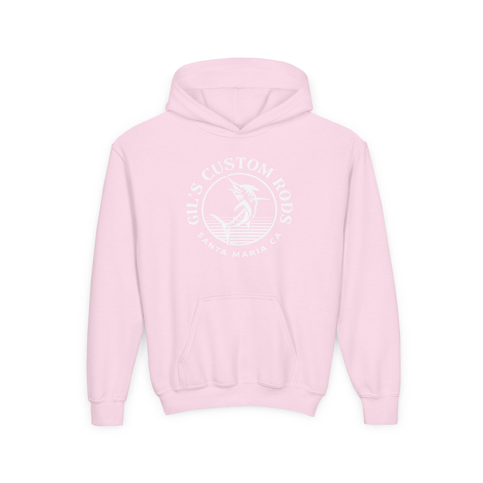 Youth Hoodie - "Gil's Custom Rods Santa Maria, CA" Fishing Logo