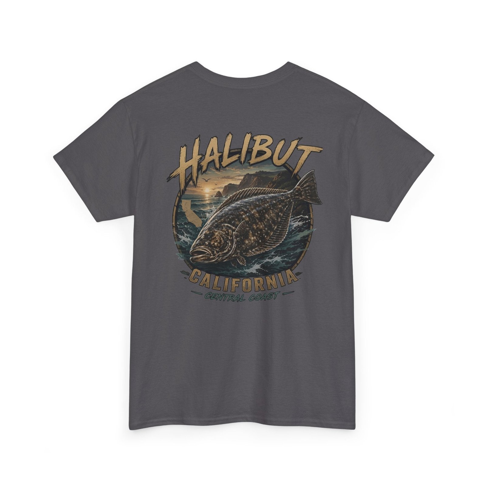 Halibut California Fishing Tee — Vintage Fish Graphic Shirt