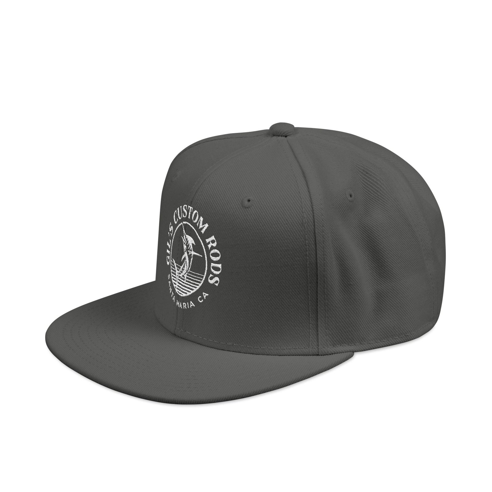 Embroidered Snapback Hat — Distressed Anchor Logo Cap