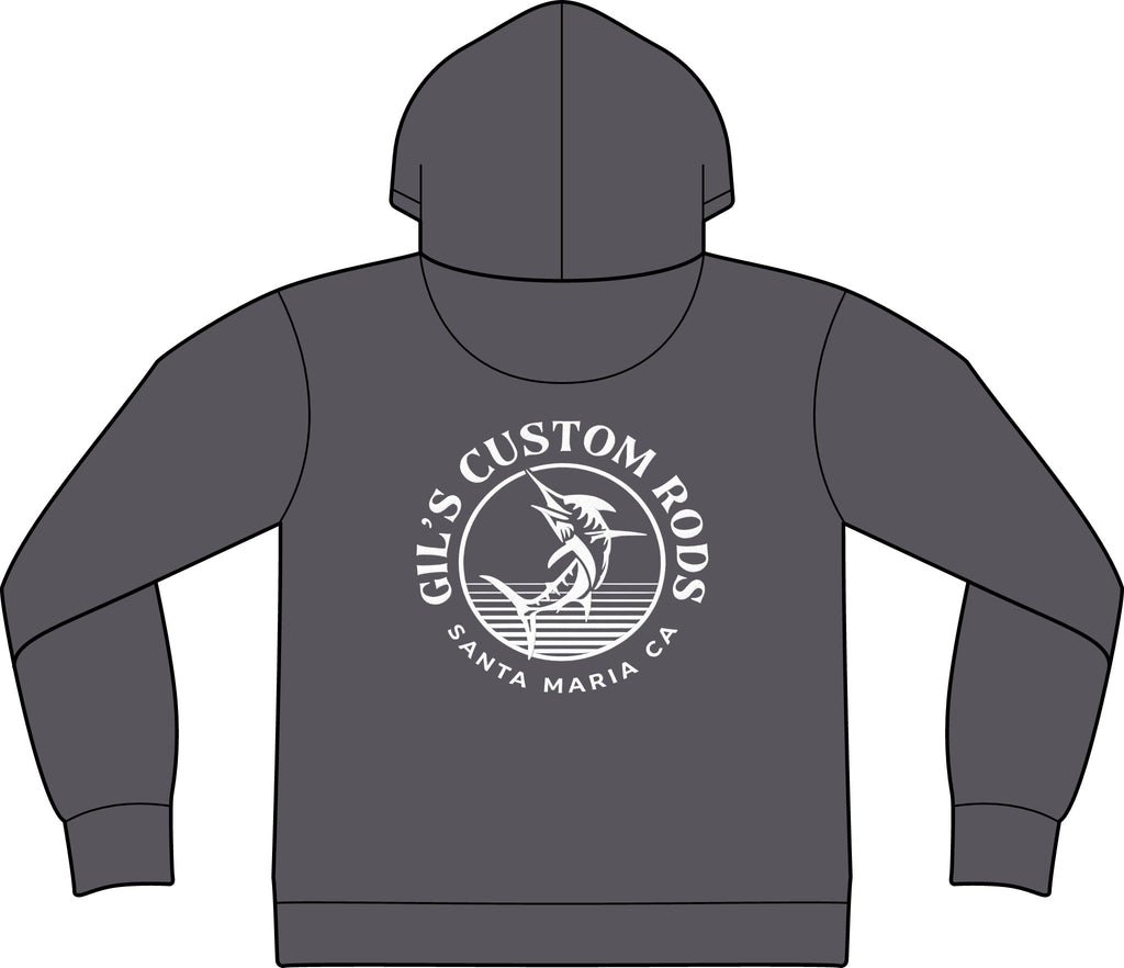 Fishing Hoodie – "Gil's Custom Rods, Santa Maria CA" Logo Pullover