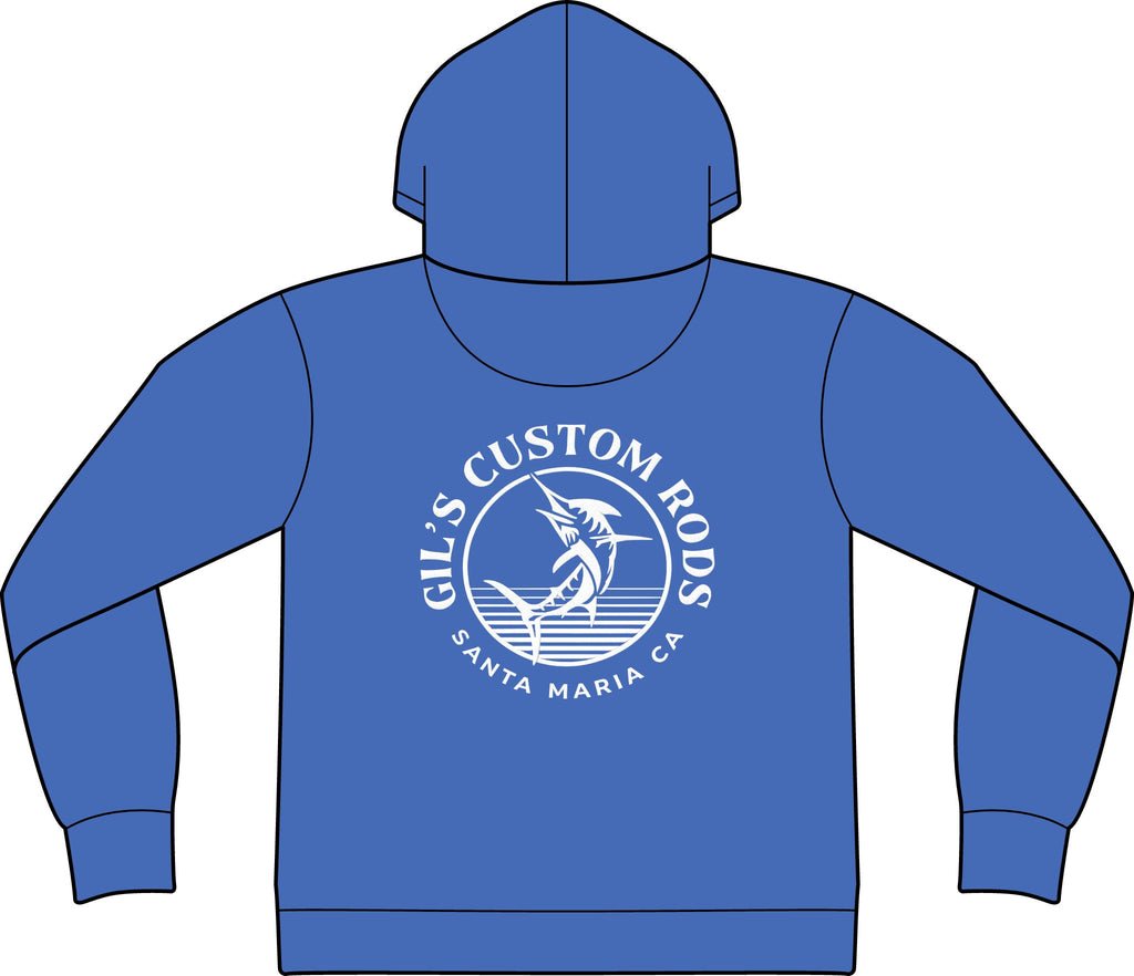 Fishing Hoodie – "Gil's Custom Rods, Santa Maria CA" Logo Pullover