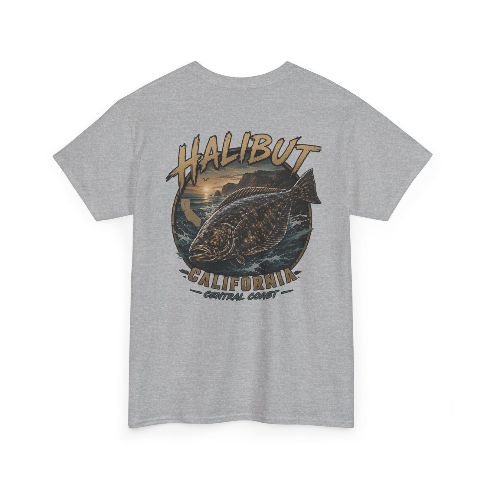 Halibut California Fishing Tee — Vintage Fish Graphic Shirt