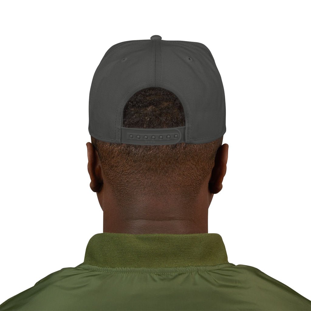 Embroidered Snapback Hat — Distressed Anchor Logo Cap