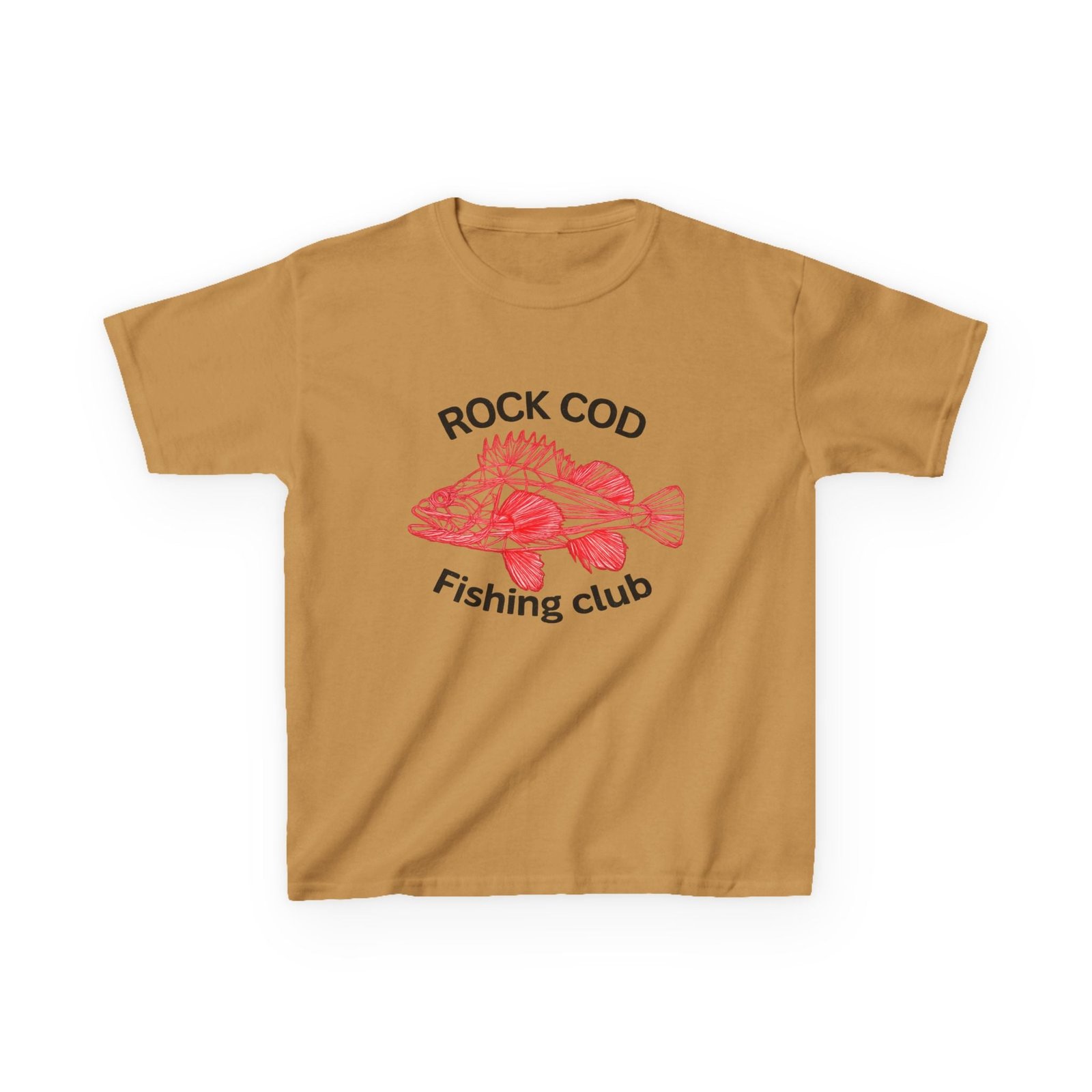 Kids T-Shirt — "Rock Cod Fishing Club" Graphic Tee for Young Anglers