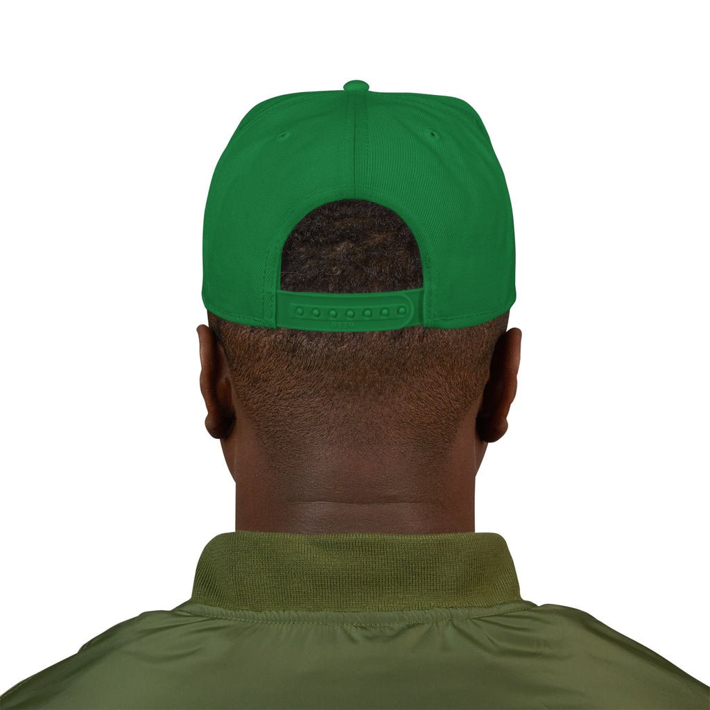 Embroidered Snapback Hat — Distressed Anchor Logo Cap
