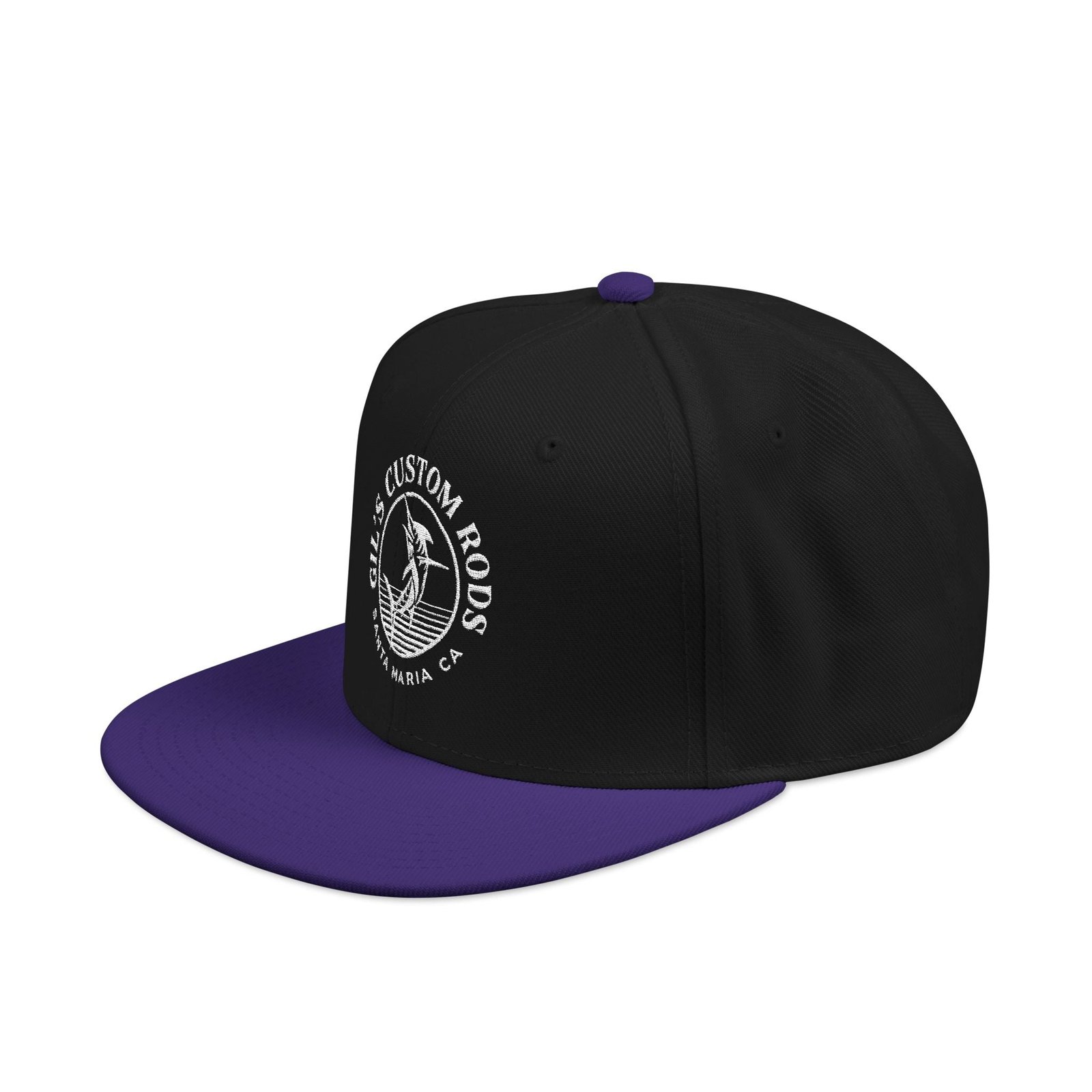 Embroidered Snapback Hat — Distressed Anchor Logo Cap