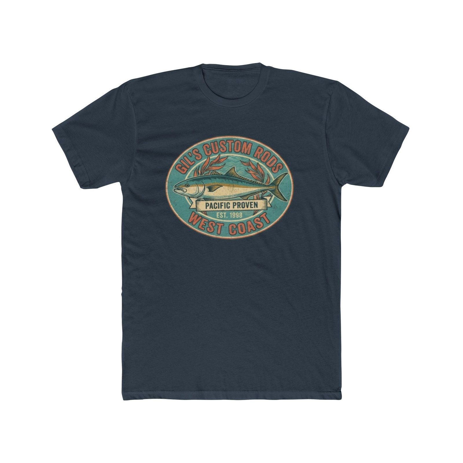 West Coast Fish Vintage Tee — "Pacific Proven" Surf & Fishing Graphic T‑Shirt