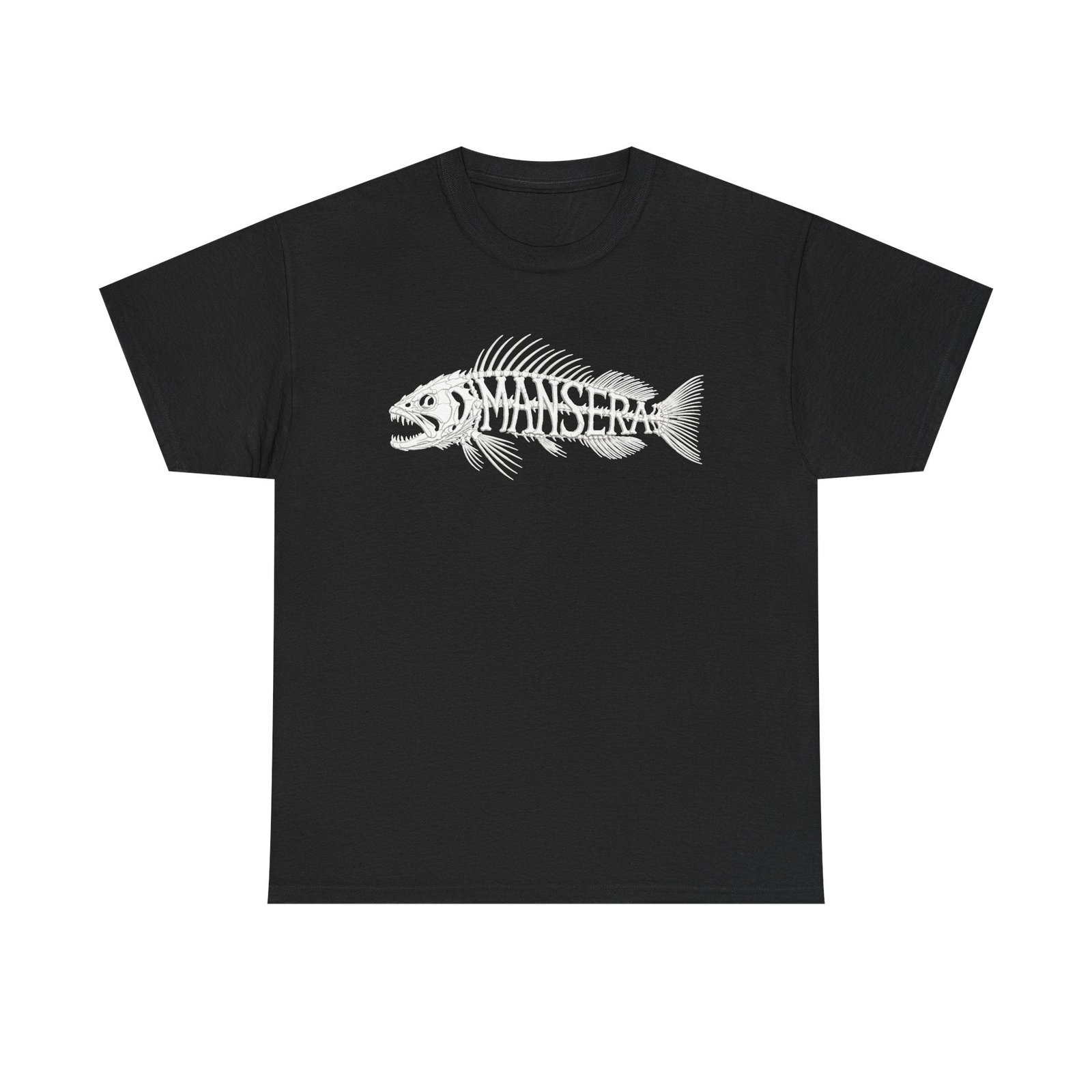 Fish Skeleton Tee — Minimal Coastal Fishing Graphic T-Shirt