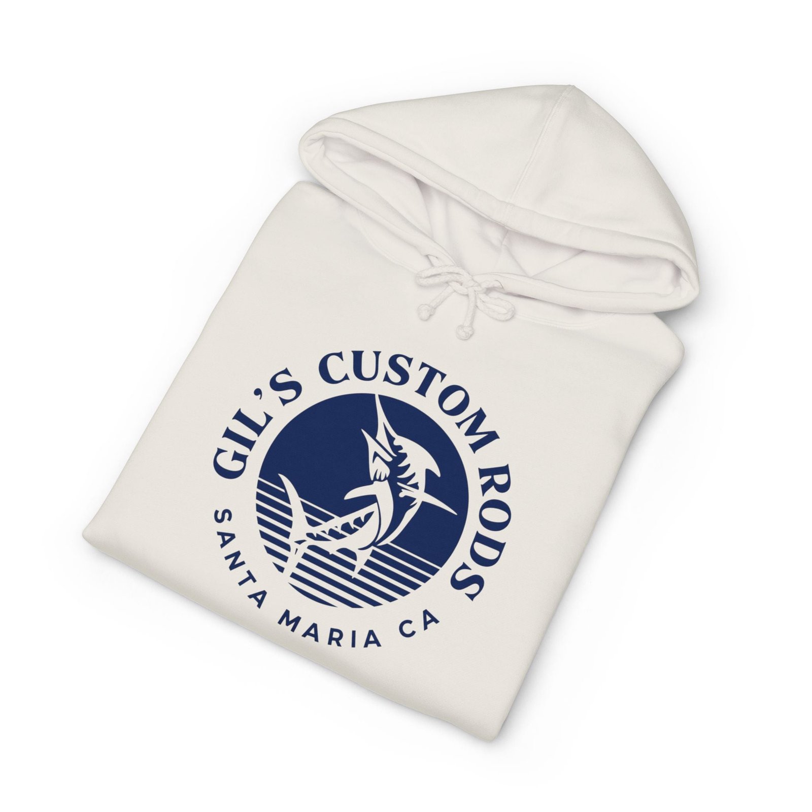 Gil's Custom Rods Santa Maria CA Fishing Hoodie — Nautical Angler Sweatshirt
