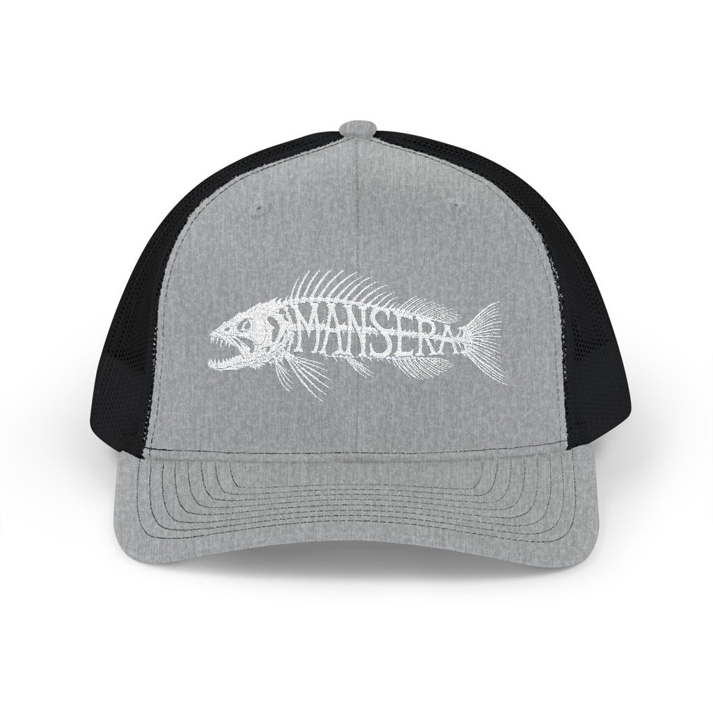 Trucker Cap – Fish Skeleton 'Monster' Embroidered Snapback