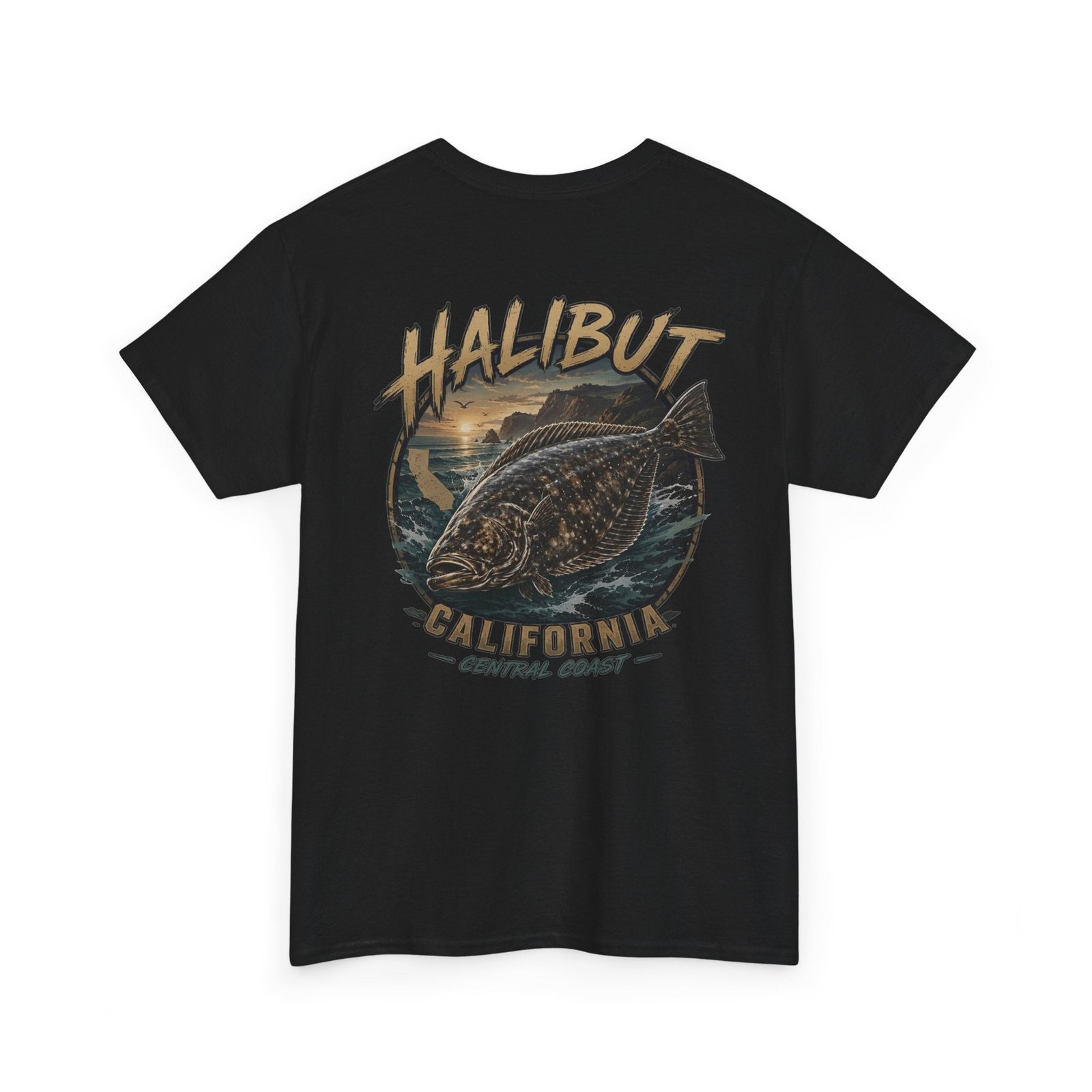 Halibut California Fishing Tee — Vintage Fish Graphic Shirt