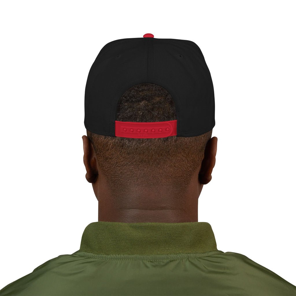 Embroidered Snapback Hat — Distressed Anchor Logo Cap