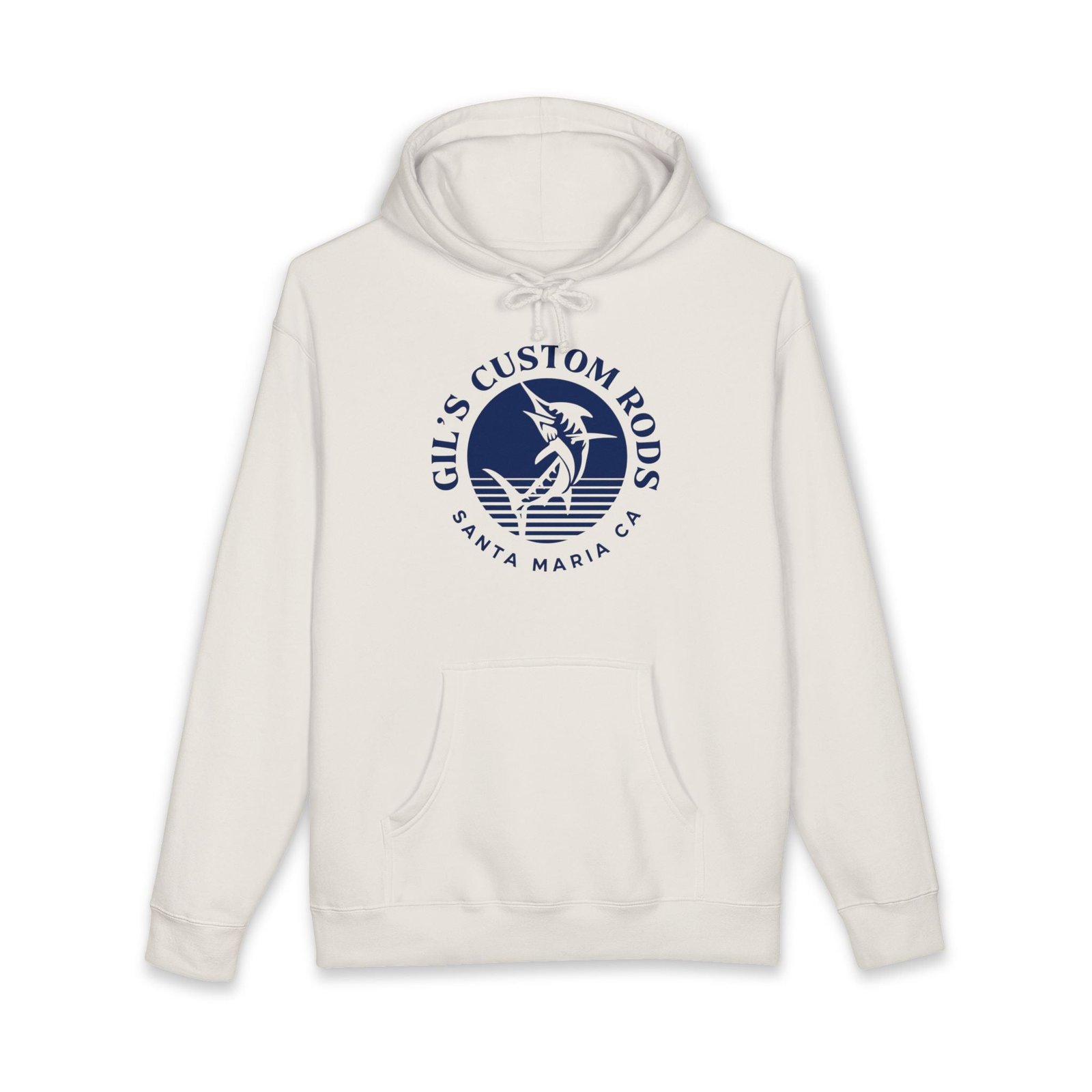 Gil's Custom Rods Santa Maria CA Fishing Hoodie — Nautical Angler Sweatshirt
