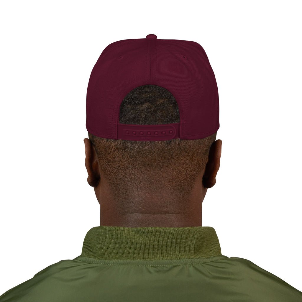 Embroidered Snapback Hat — Distressed Anchor Logo Cap