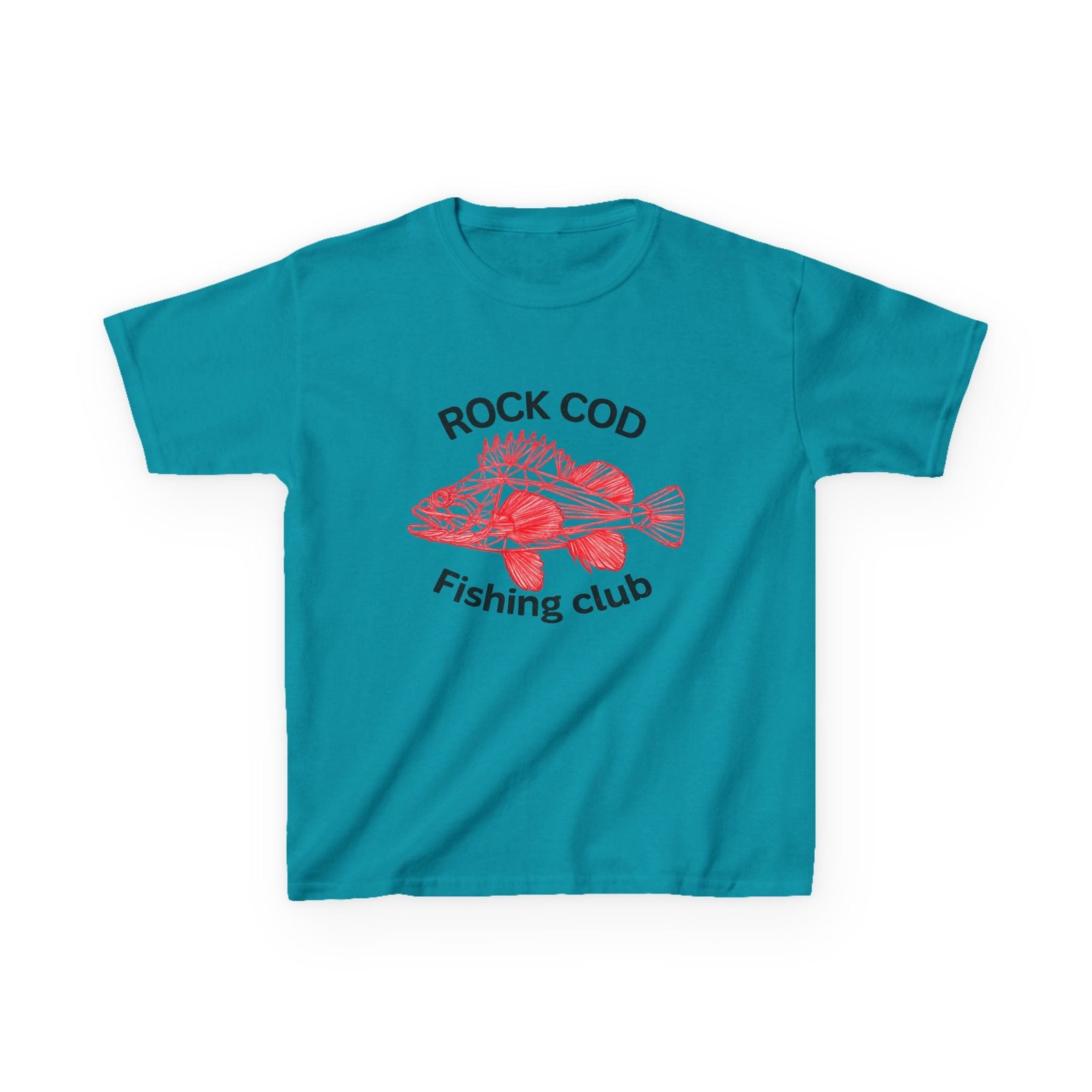Kids T-Shirt — "Rock Cod Fishing Club" Graphic Tee for Young Anglers