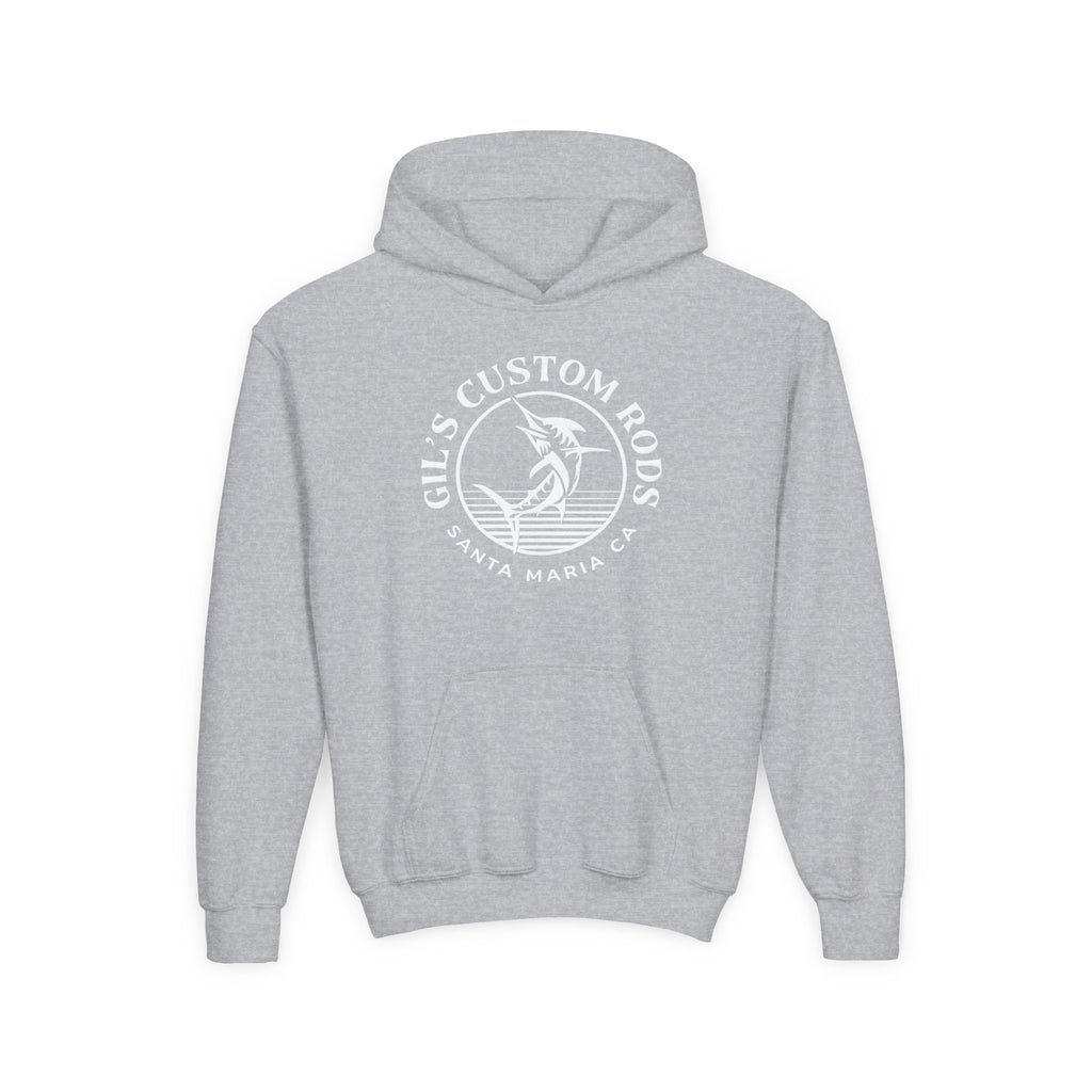 Youth Hoodie - "Gil's Custom Rods Santa Maria, CA" Fishing Logo