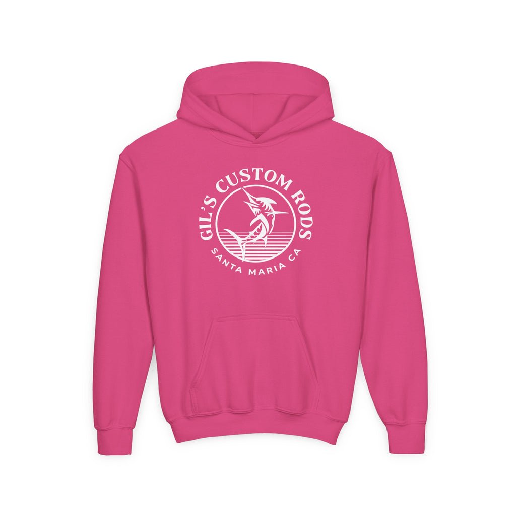 Youth Hoodie - "Gil's Custom Rods Santa Maria, CA" Fishing Logo