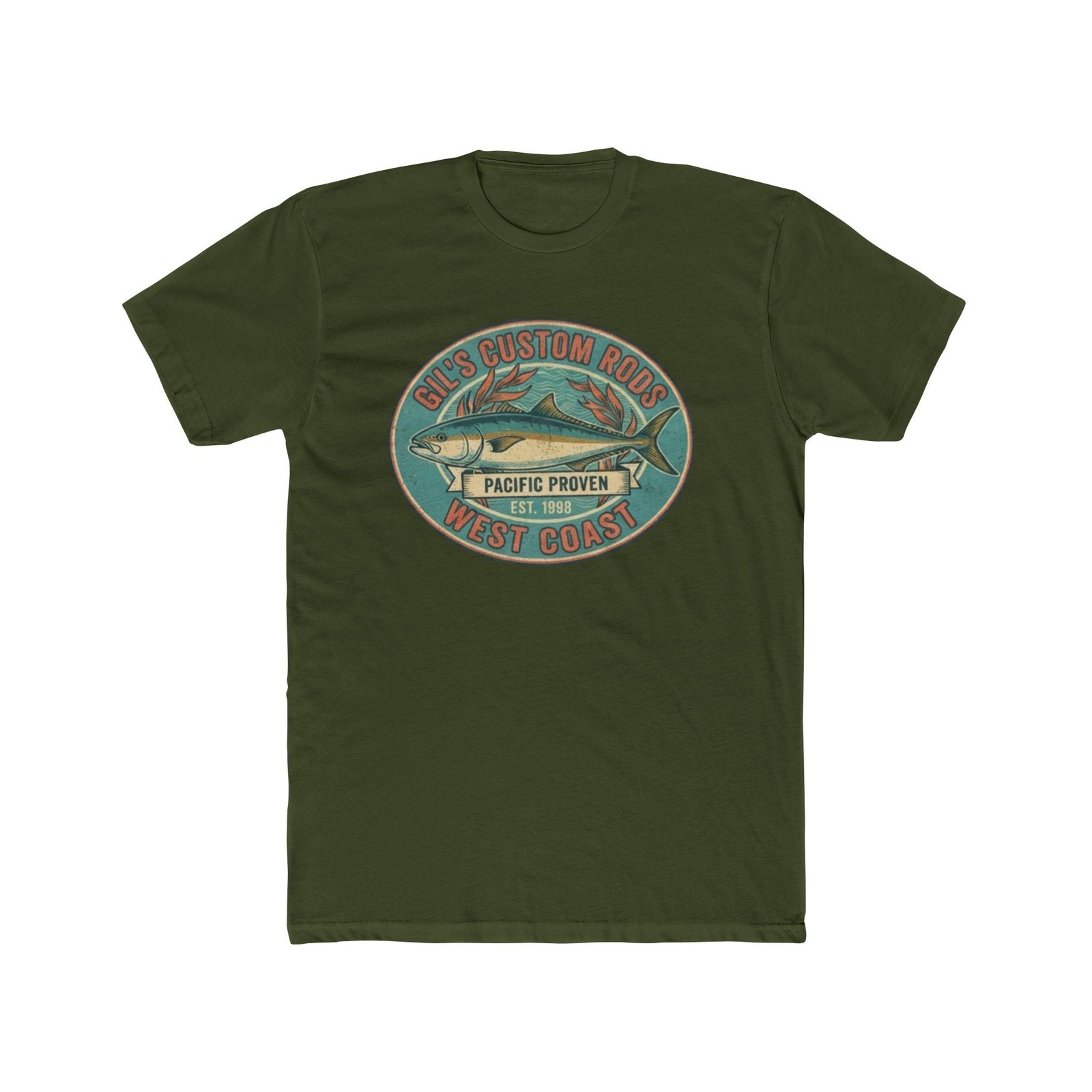 West Coast Fish Vintage Tee — "Pacific Proven" Surf & Fishing Graphic T‑Shirt