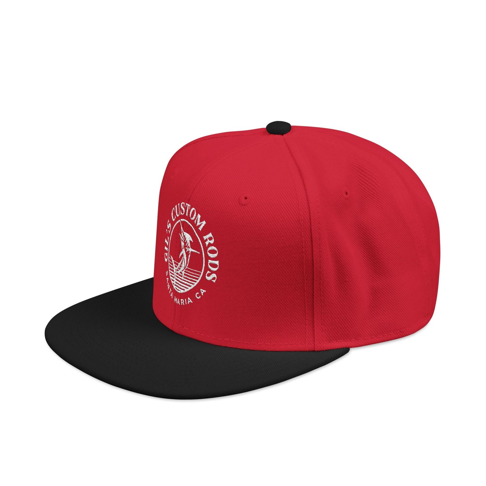 Embroidered Snapback Hat — Distressed Anchor Logo Cap