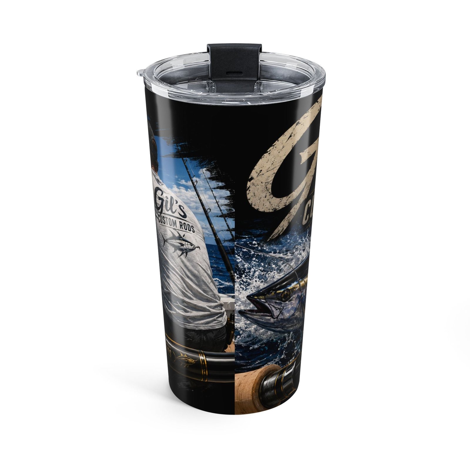 Fishing Tumbler 20oz – Ocean Marlin Rods Travel Cup