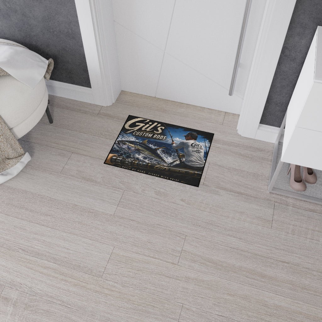 Heavy Duty Floor Mat — Gil's Custom Rods Fishing Doormat (Anti-Slip, Water-Resistant)