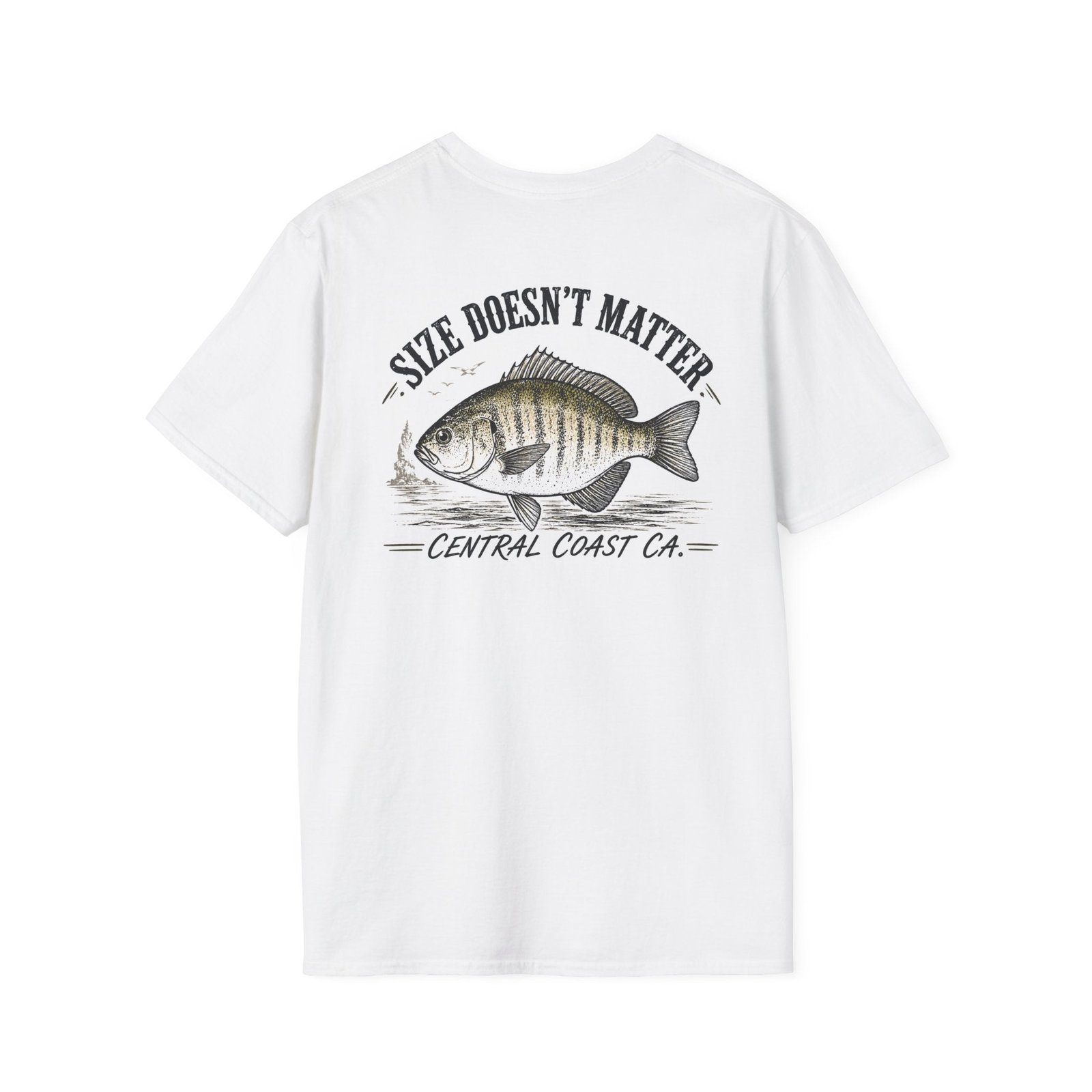 Minimal Fish Graphic T-Shirt — Pocket-Style Angler Tee