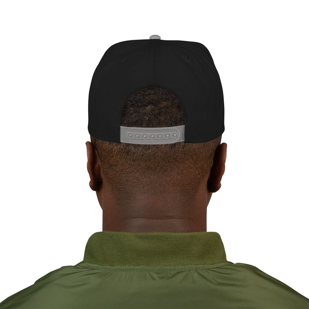 Embroidered Snapback Hat — Distressed Anchor Logo Cap