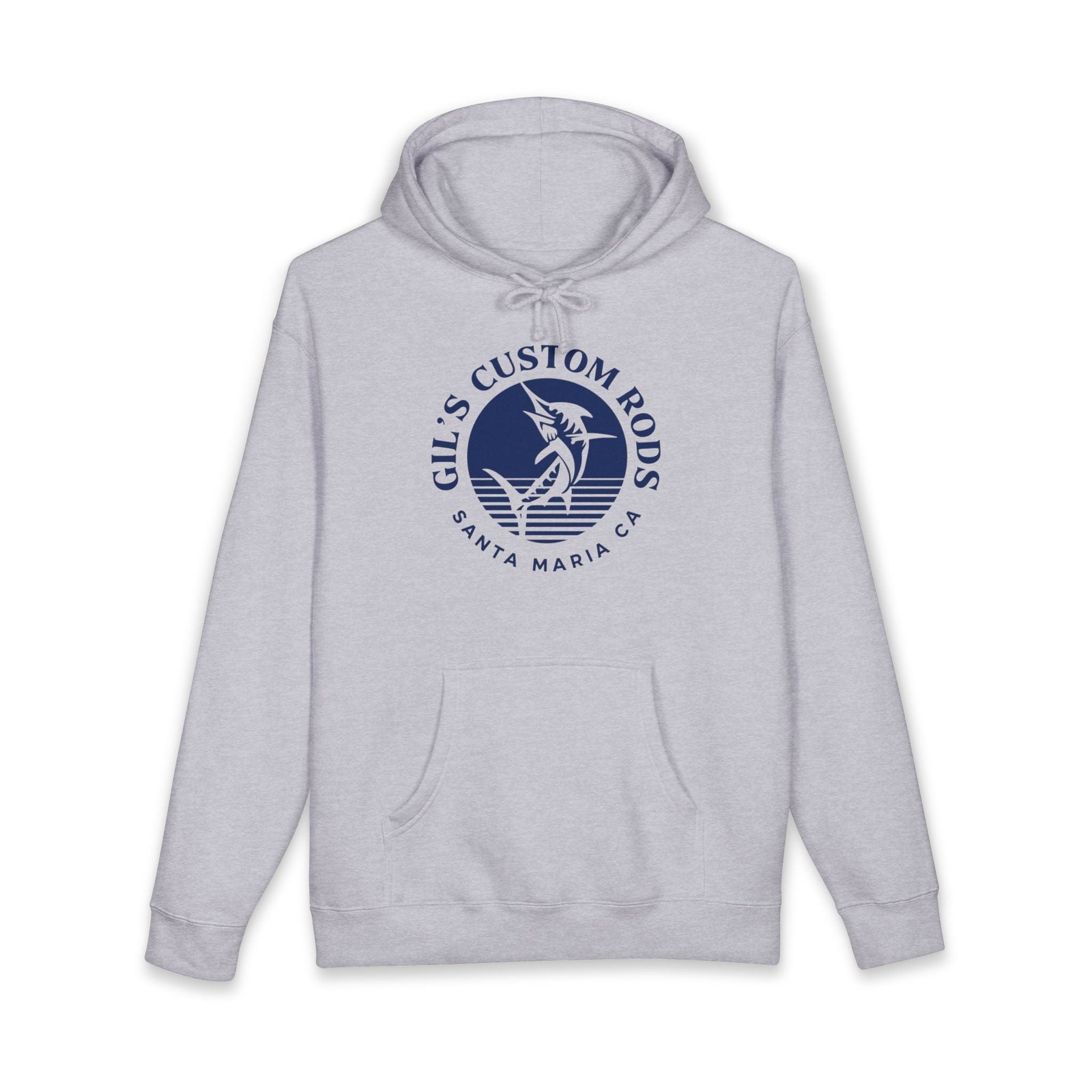 Gil's Custom Rods Santa Maria CA Fishing Hoodie — Nautical Angler Sweatshirt