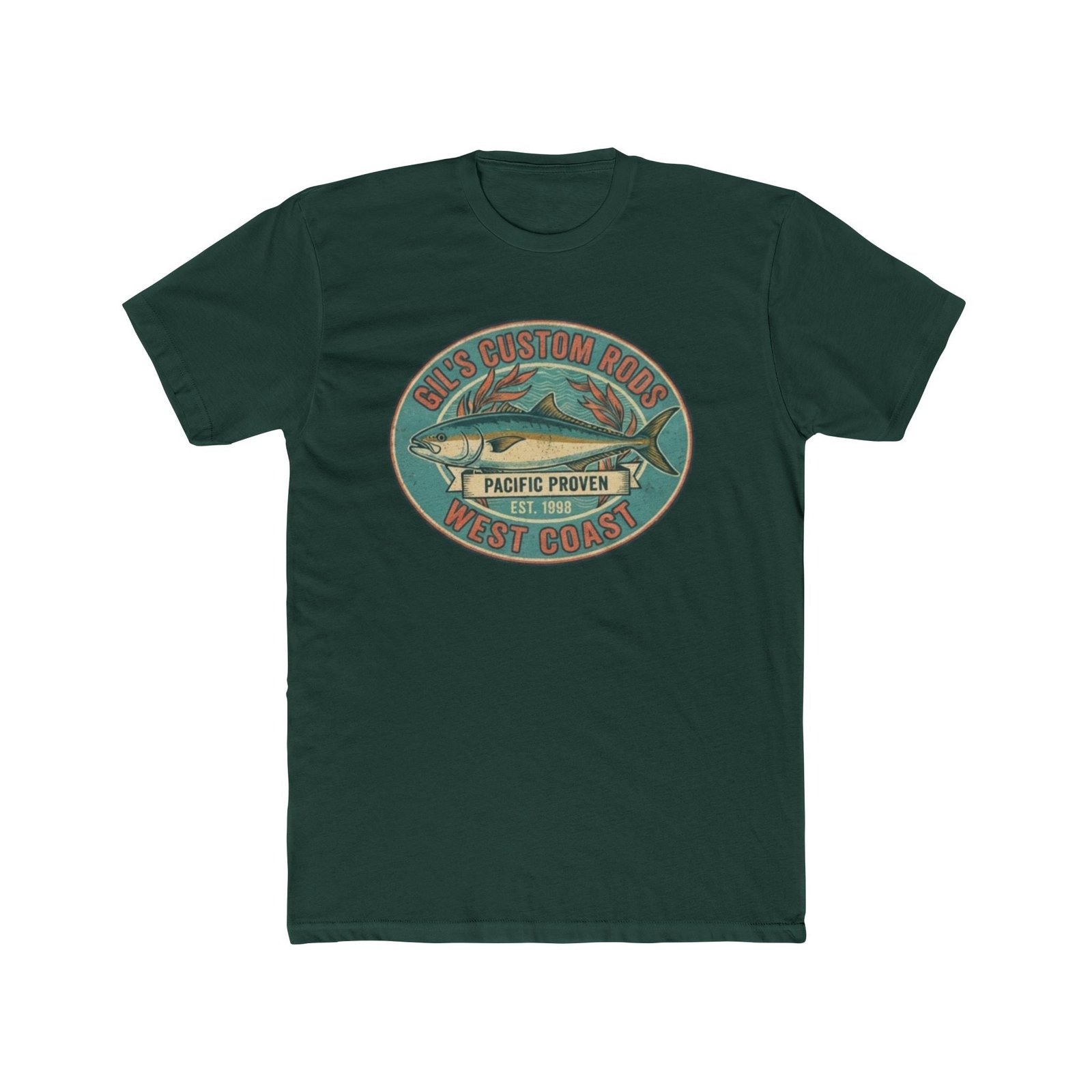 West Coast Fish Vintage Tee — "Pacific Proven" Surf & Fishing Graphic T‑Shirt