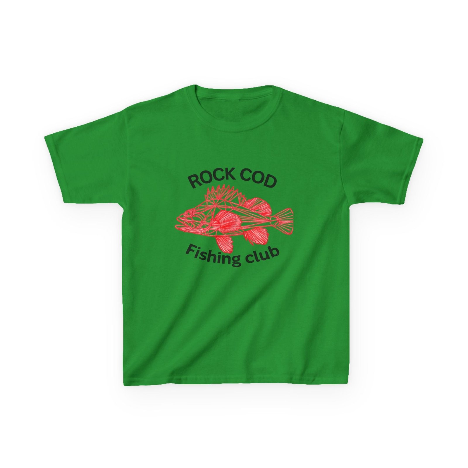 Kids T-Shirt — "Rock Cod Fishing Club" Graphic Tee for Young Anglers