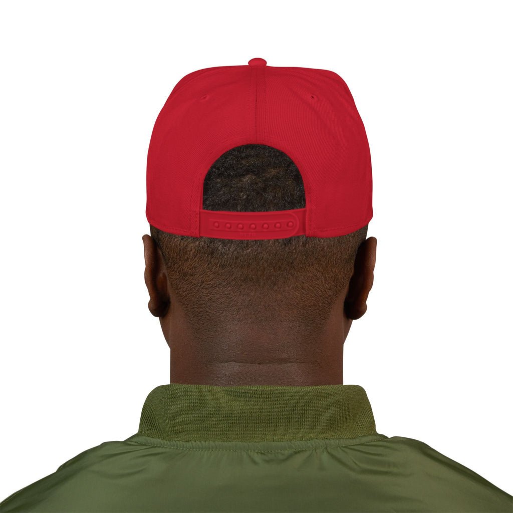 Embroidered Snapback Hat — Distressed Anchor Logo Cap