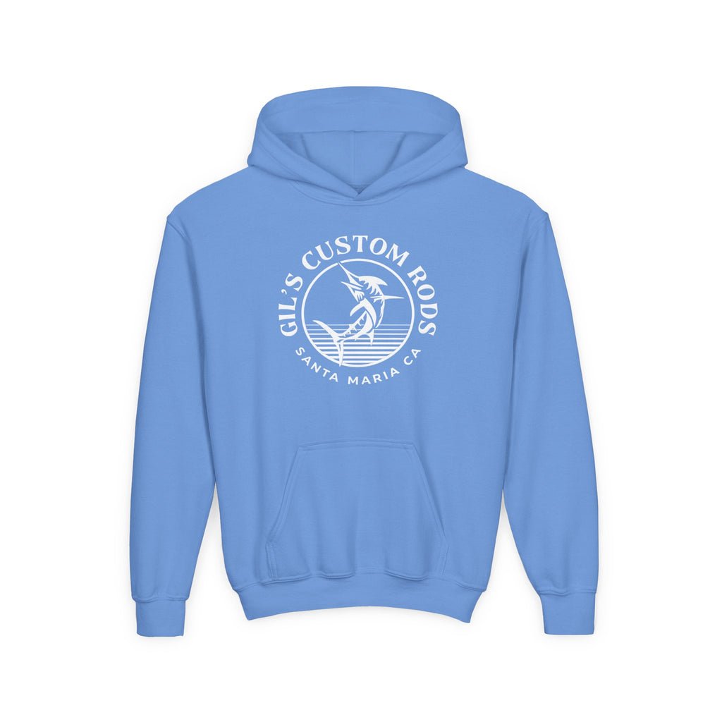 Youth Hoodie - "Gil's Custom Rods Santa Maria, CA" Fishing Logo